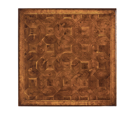 Oyster veneer square side table