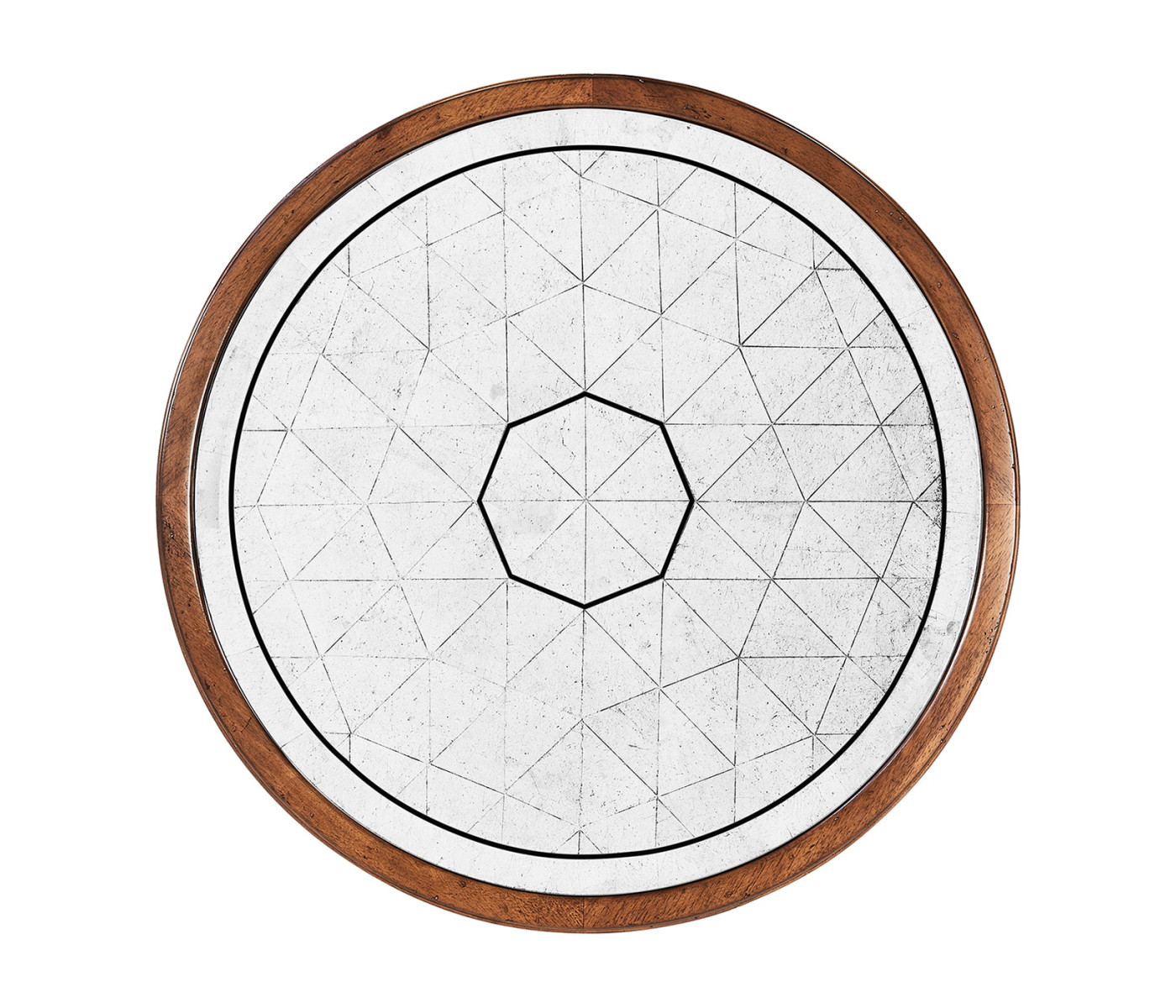 Églomisé & Walnut Round Wine Table