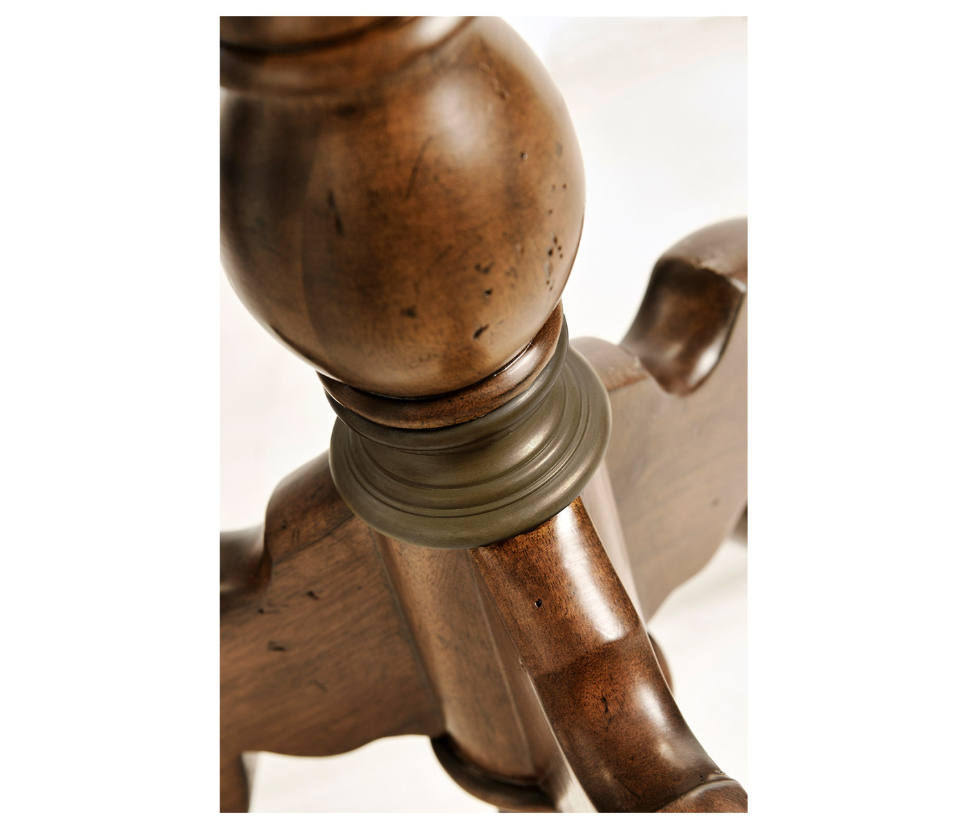 Églomisé & Walnut Round Wine Table