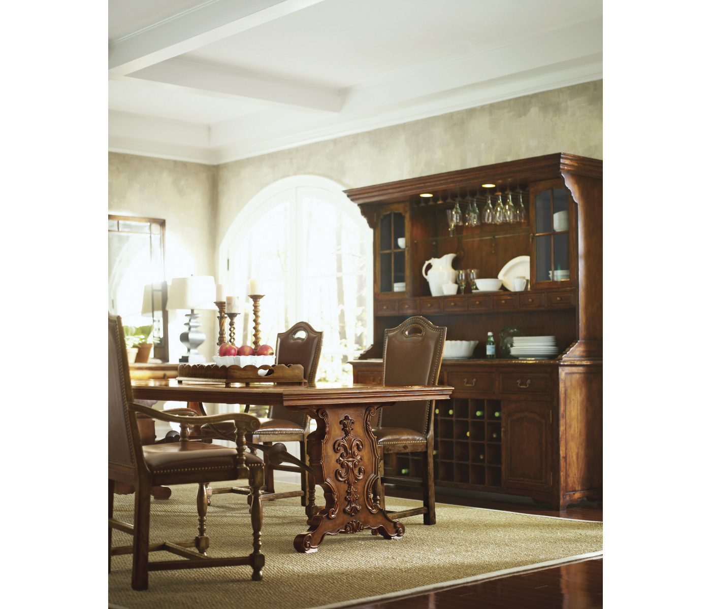 Pair of Open Barley Twist Light Walnut Candlesticks