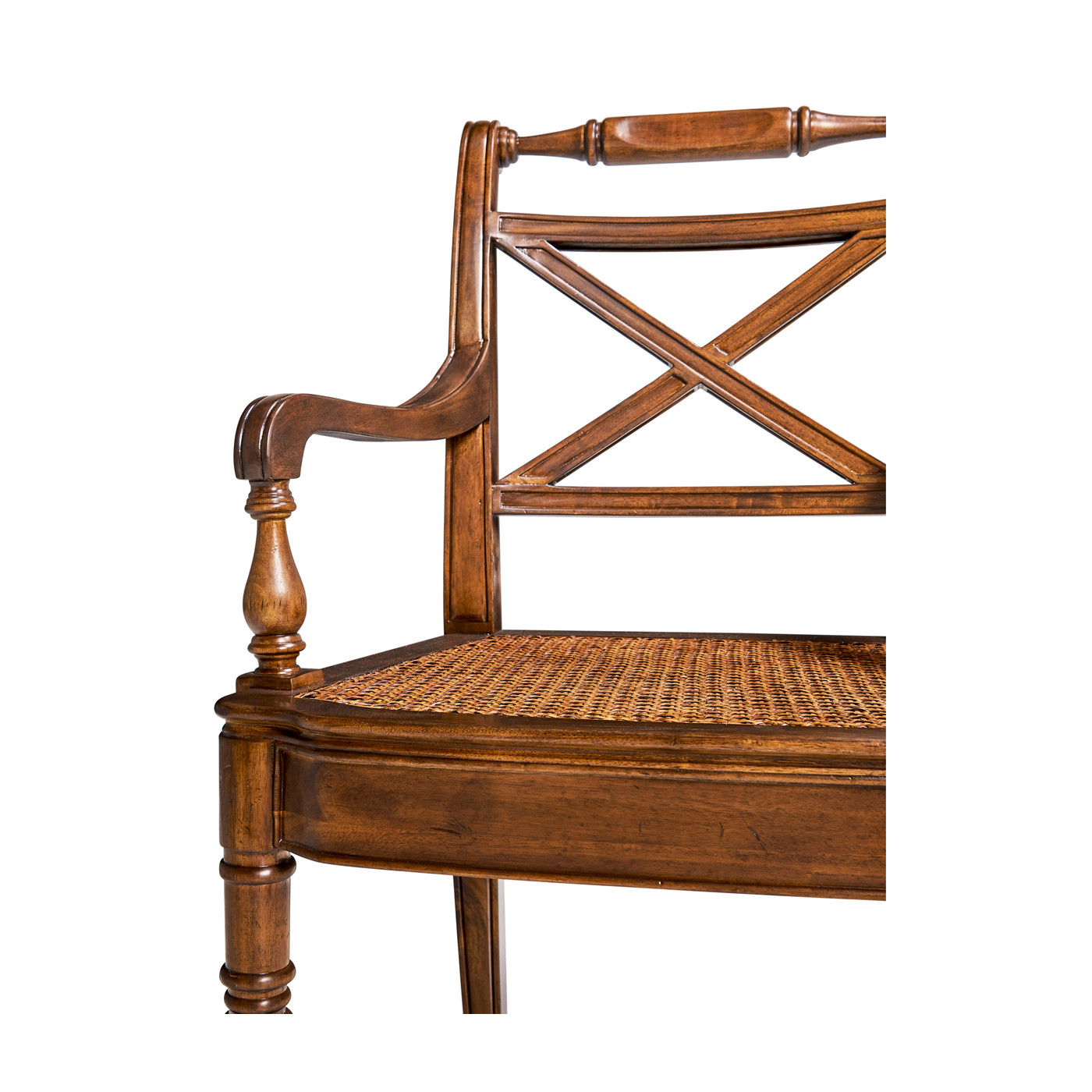 Regency Cross Frame Back Arm Chair