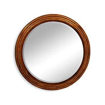 Large round églomisé mirror