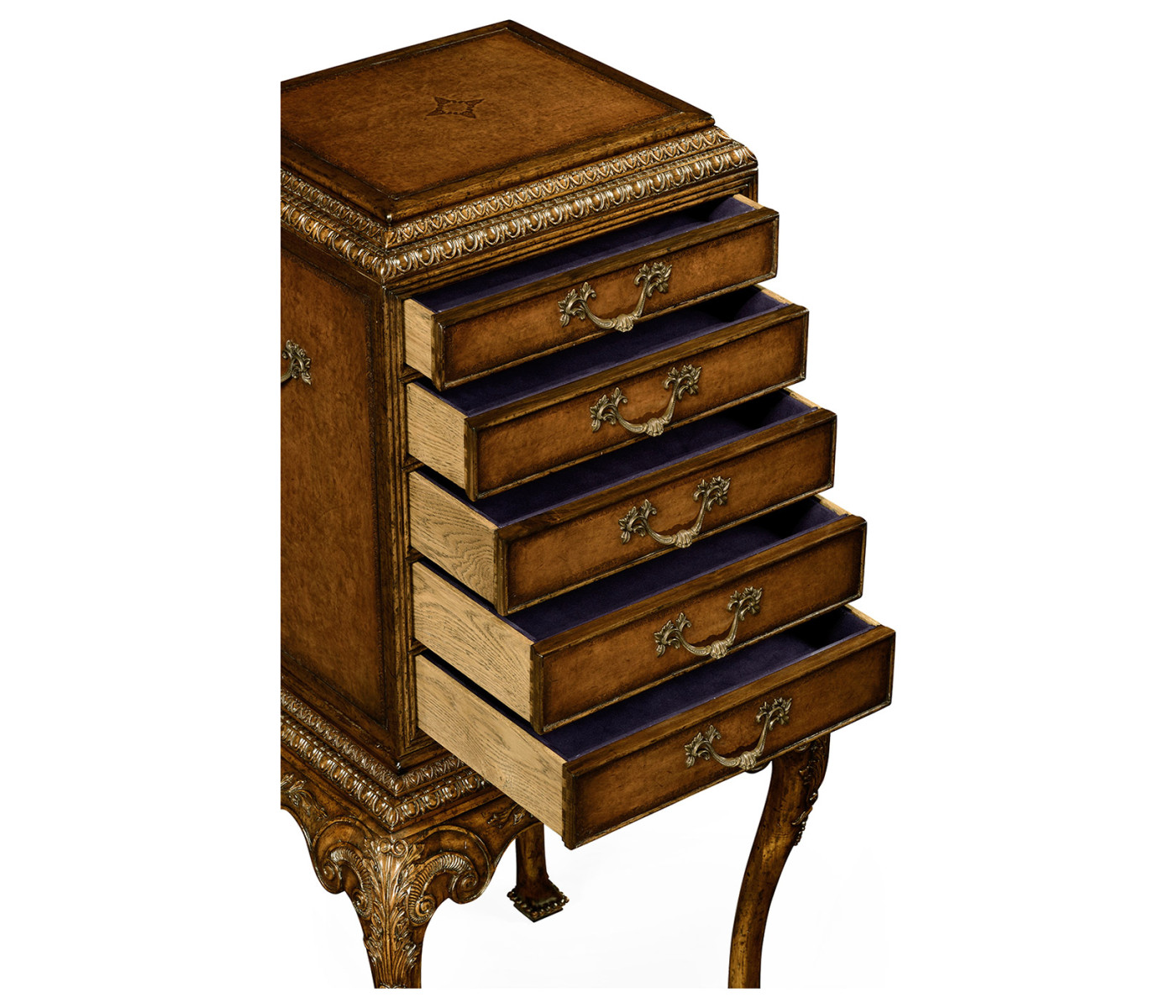 Walnut Silverware Collectors Cabinet