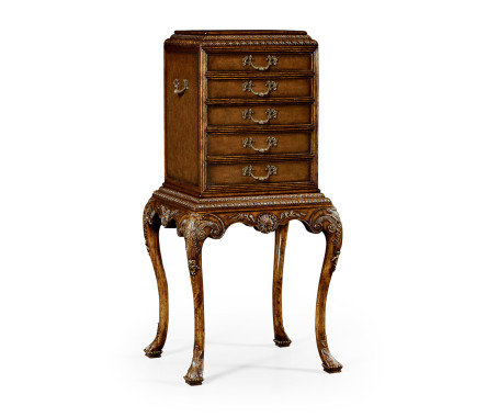 Walnut Silverware Collectors Cabinet