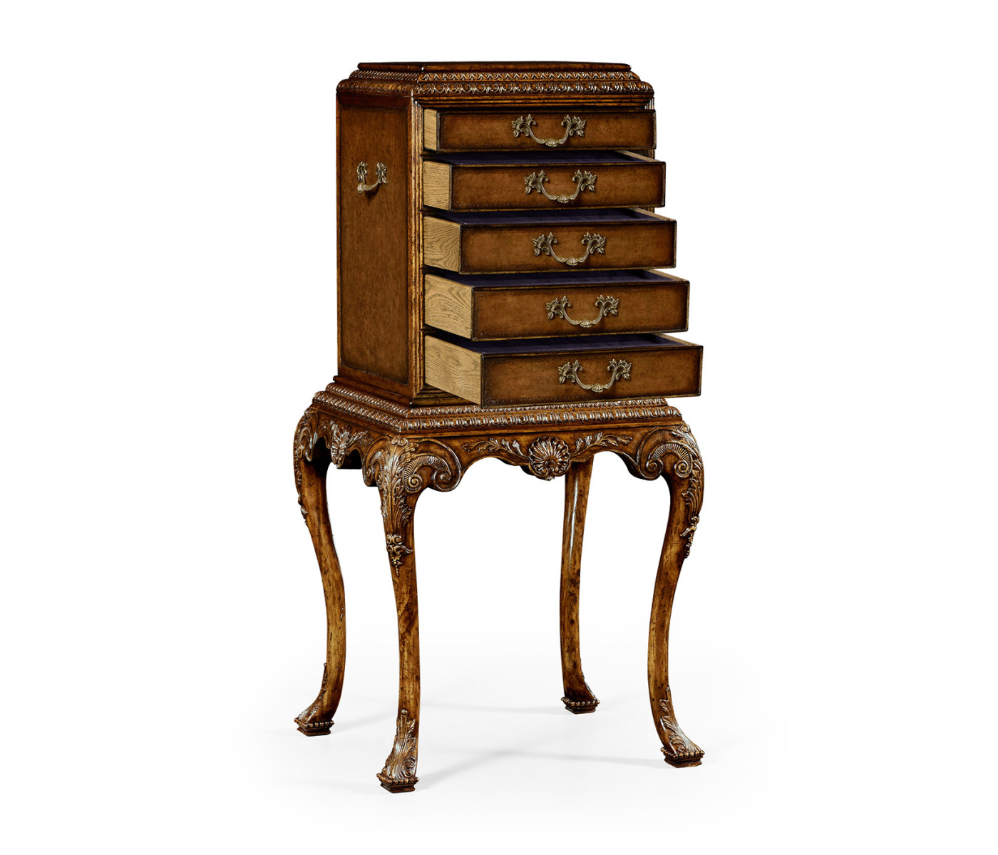 Walnut Silverware Collectors Cabinet