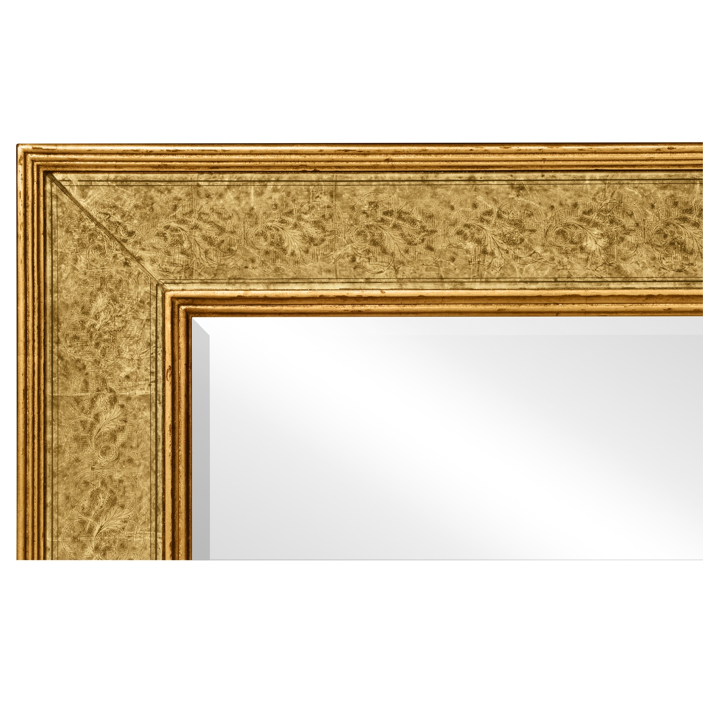 Rectangular Mirror with Églomisé Gilt Borders
