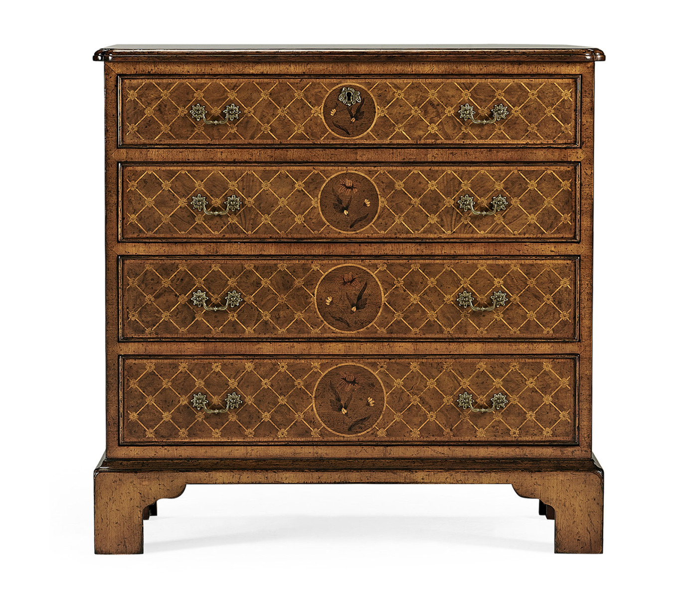 Windsor Floral Marquetry & Parquetry Small Chest of Drawers