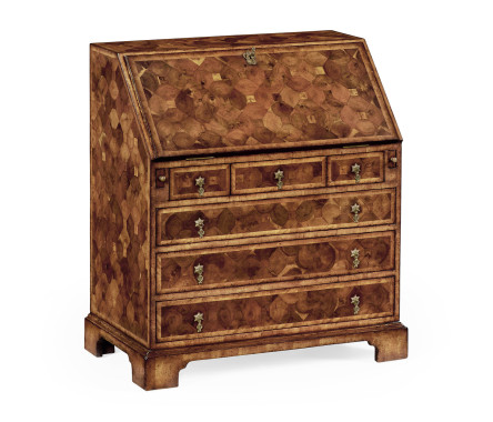 William & Mary Walnut & Oyster Bureau