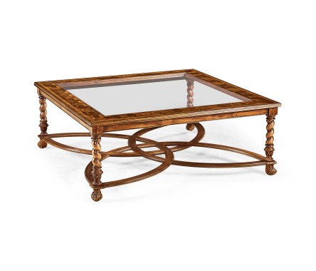 Square oyster coffee table glass top (52