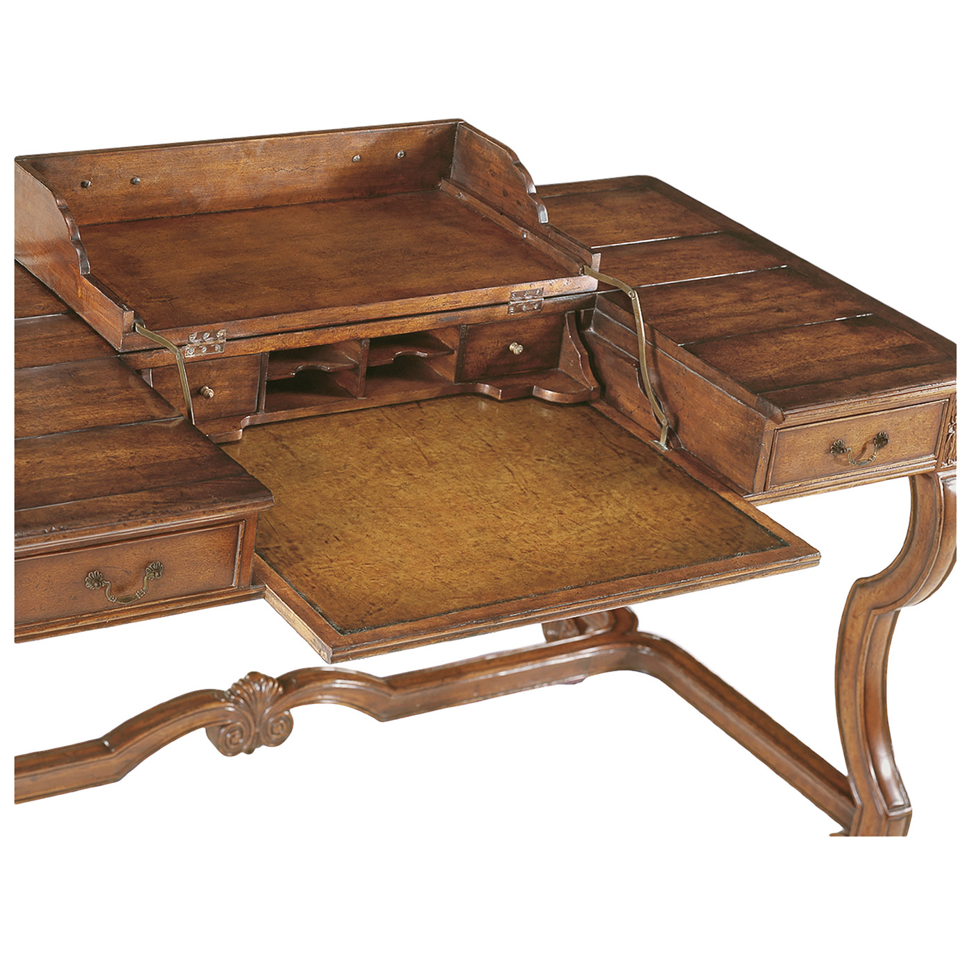 Country style walnut extending desk (Large)