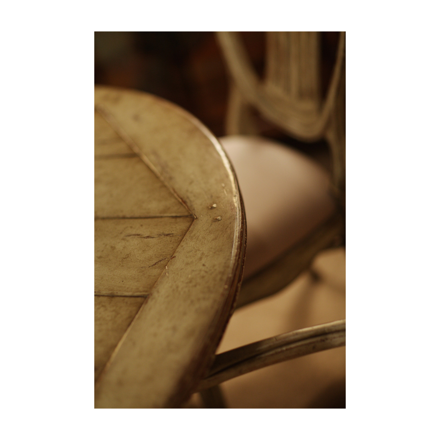 French Style Painted Dining Table (Olive Green) 60