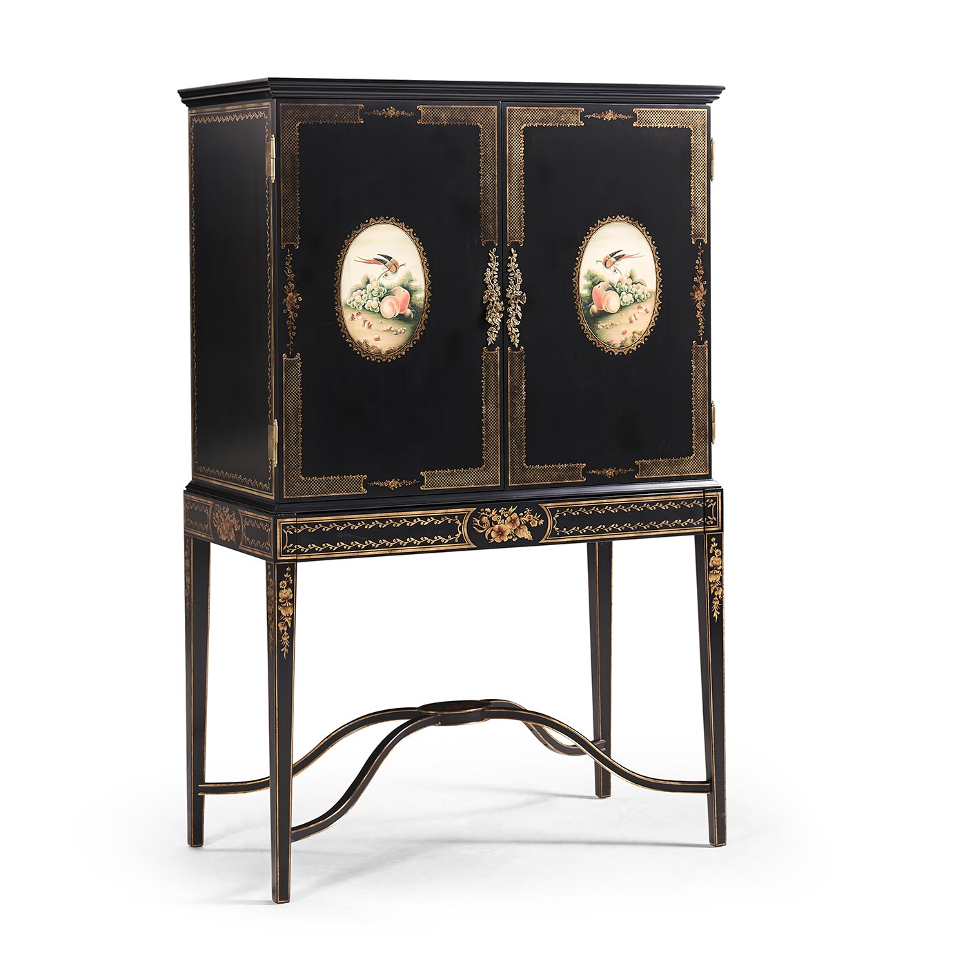 Black Painted Drinks Cabinet