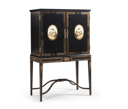 Black Painted Drinks Cabinet