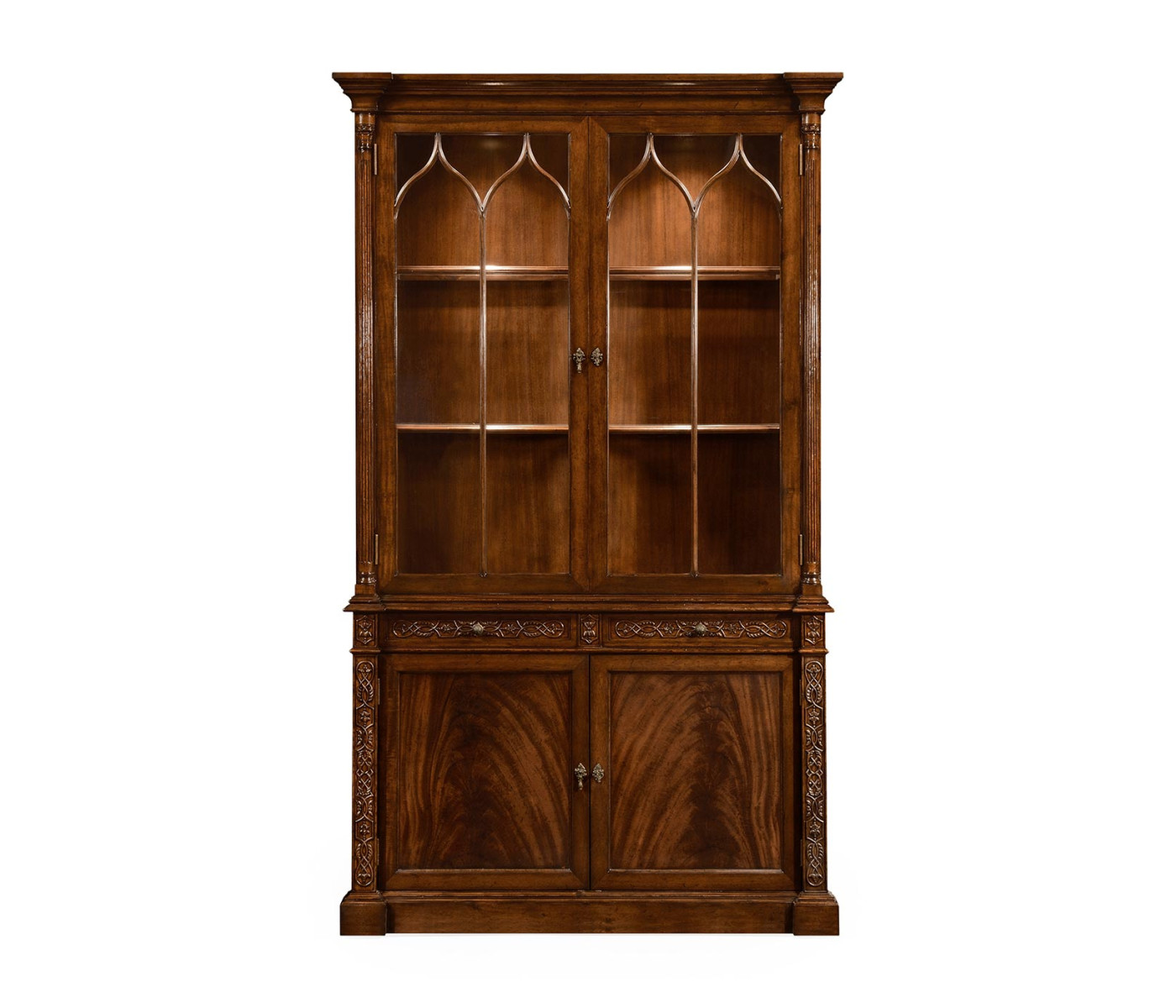 George III Gothic Mahogany Glazed Cabinet