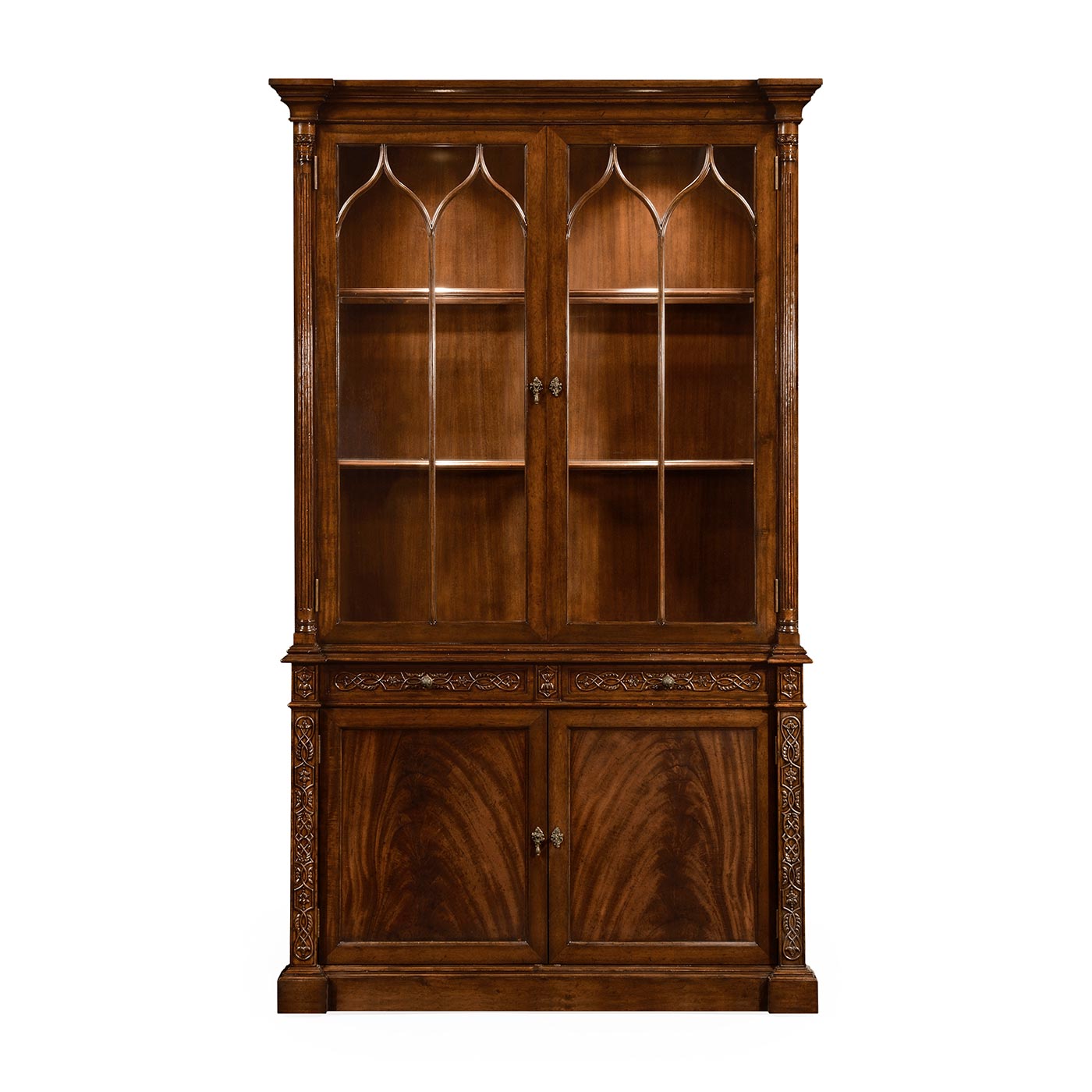 George III Gothic Mahogany Glazed Cabinet