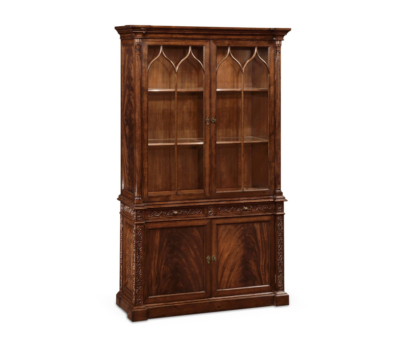 George III Gothic Mahogany Glazed Cabinet