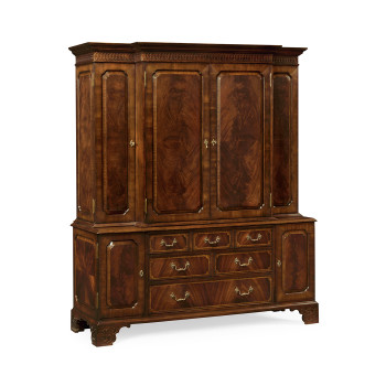 Large Gentleman's Mahogany Wardrobe with Drawers