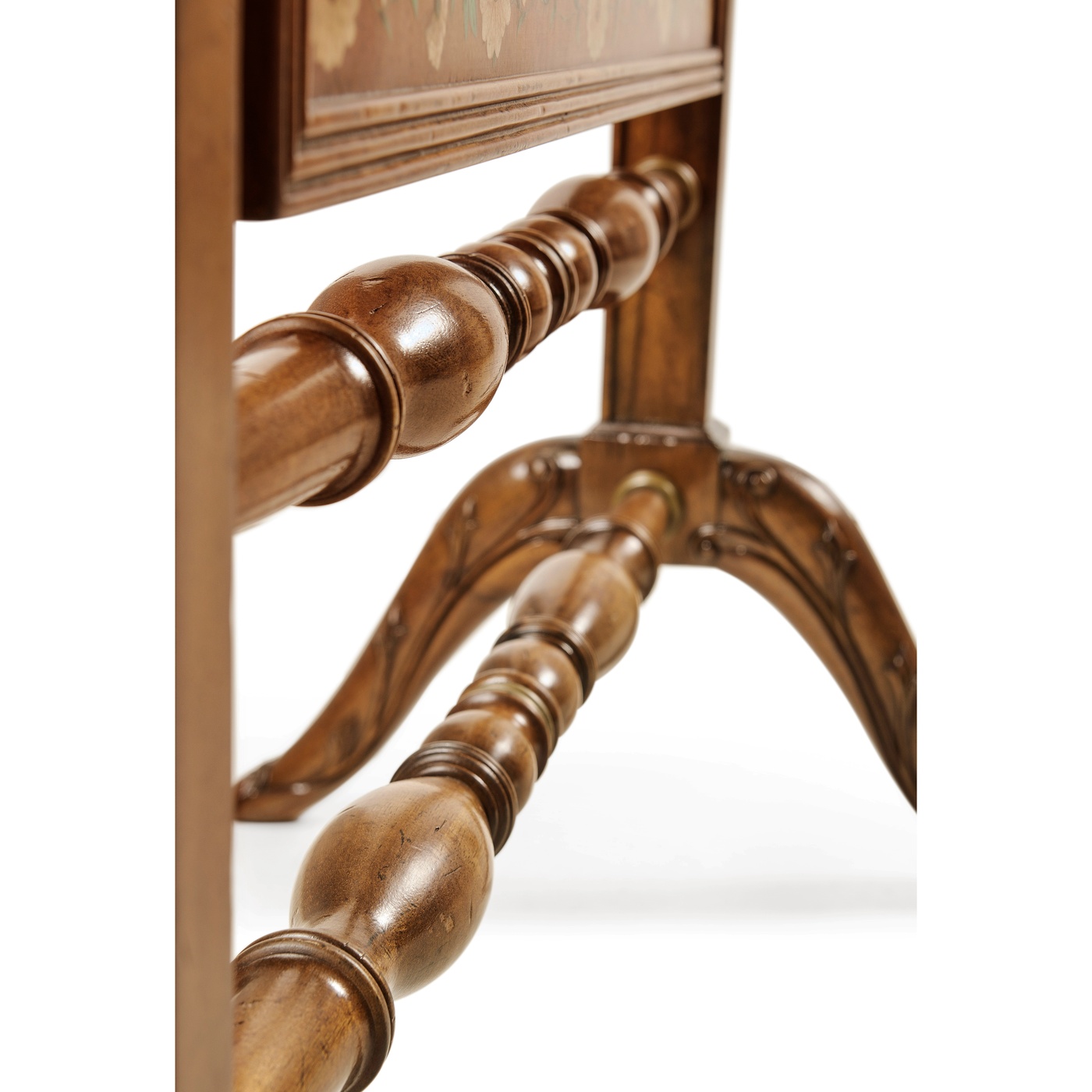 Satinwood & Painted Cheval Mirror (Full Length)