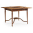 Walnut Leather Games Table with Geometric Inlays