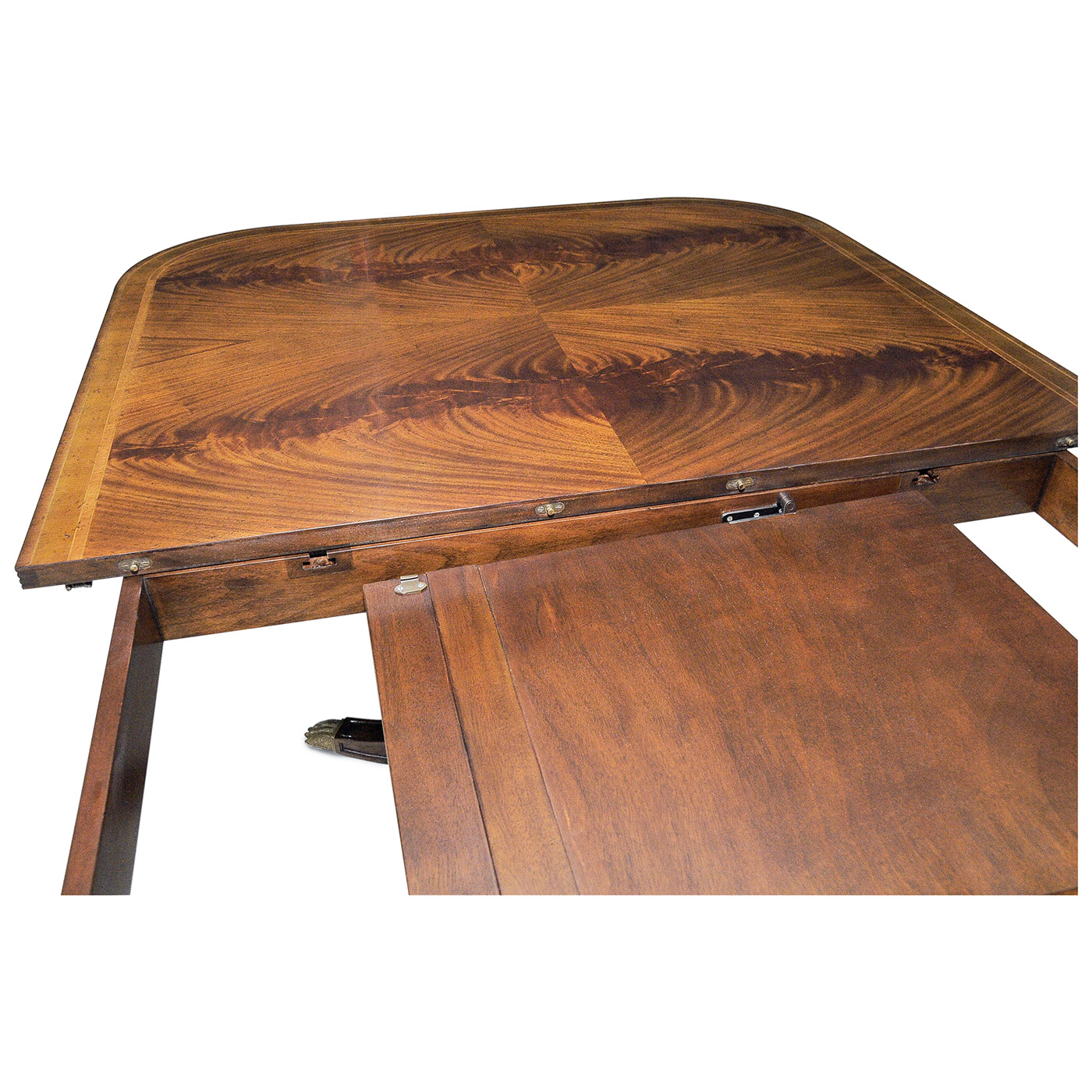 Regency Crotch Walnut Extending Dining Table 76