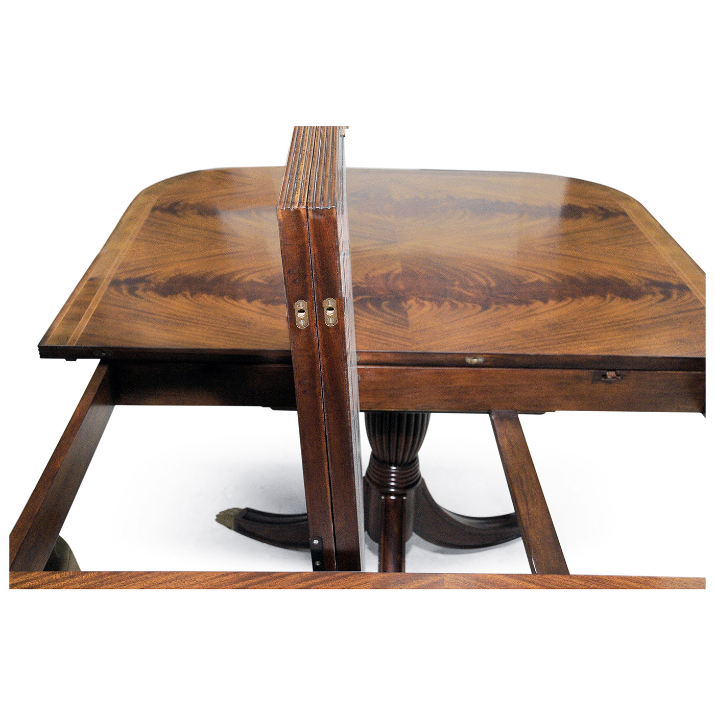Regency Crotch Walnut Extending Dining Table 76