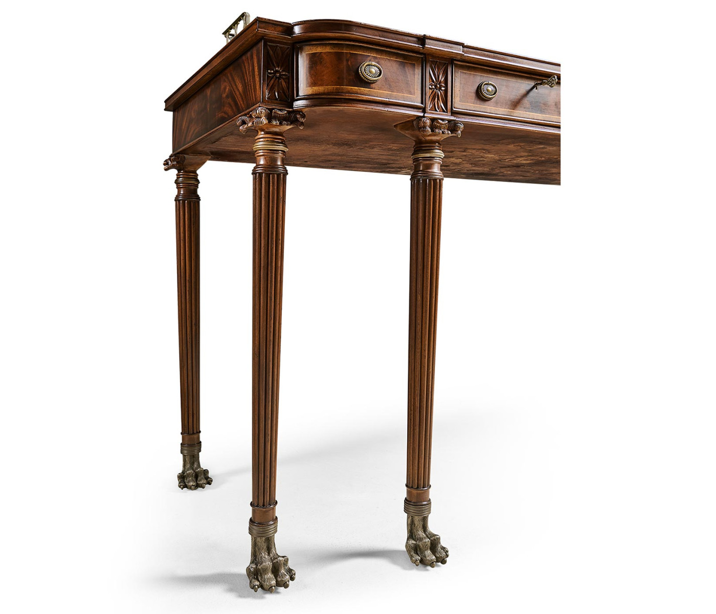 Buffet or Serving Table with Brass Gallery (Mahogany)