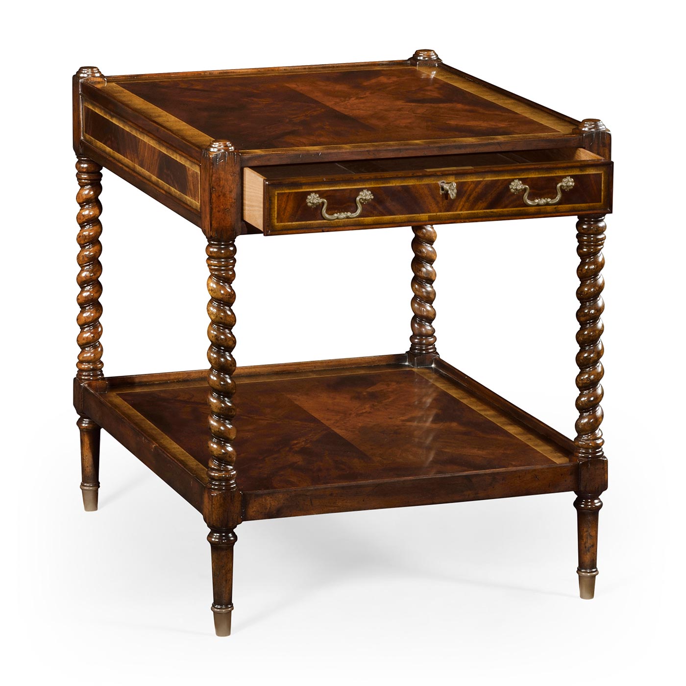 Regency Style Square Side Table (Mahogany)