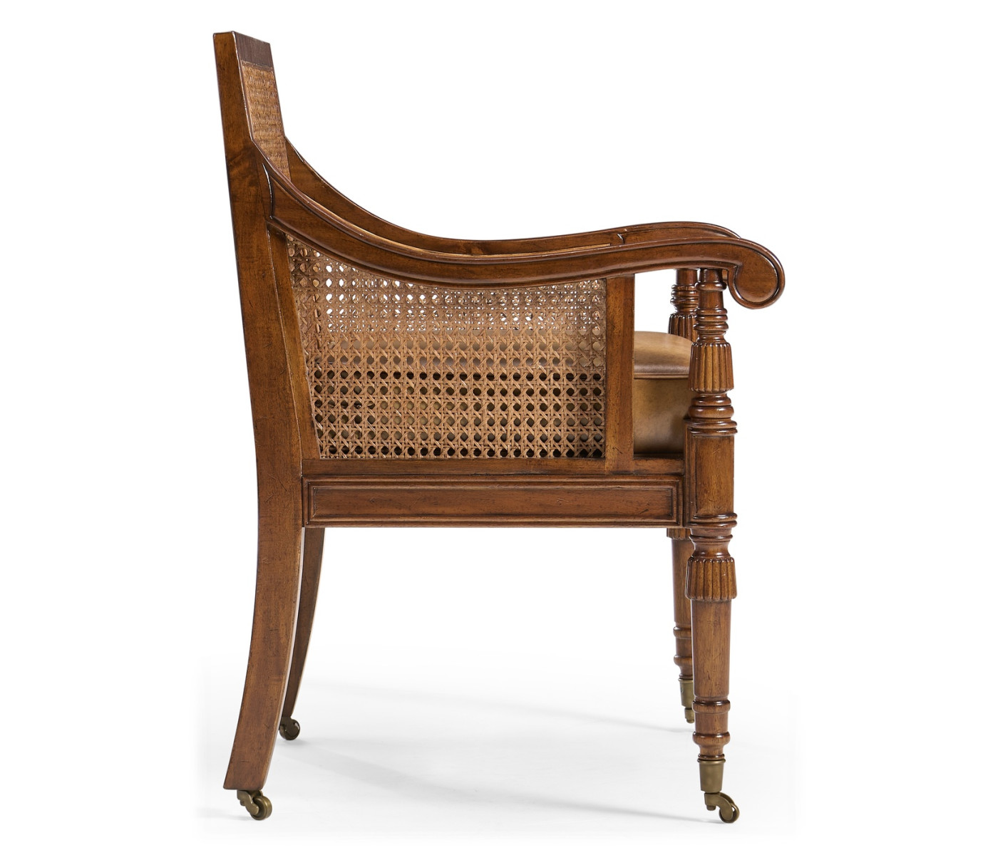 Walnut Caned Bergere Chair