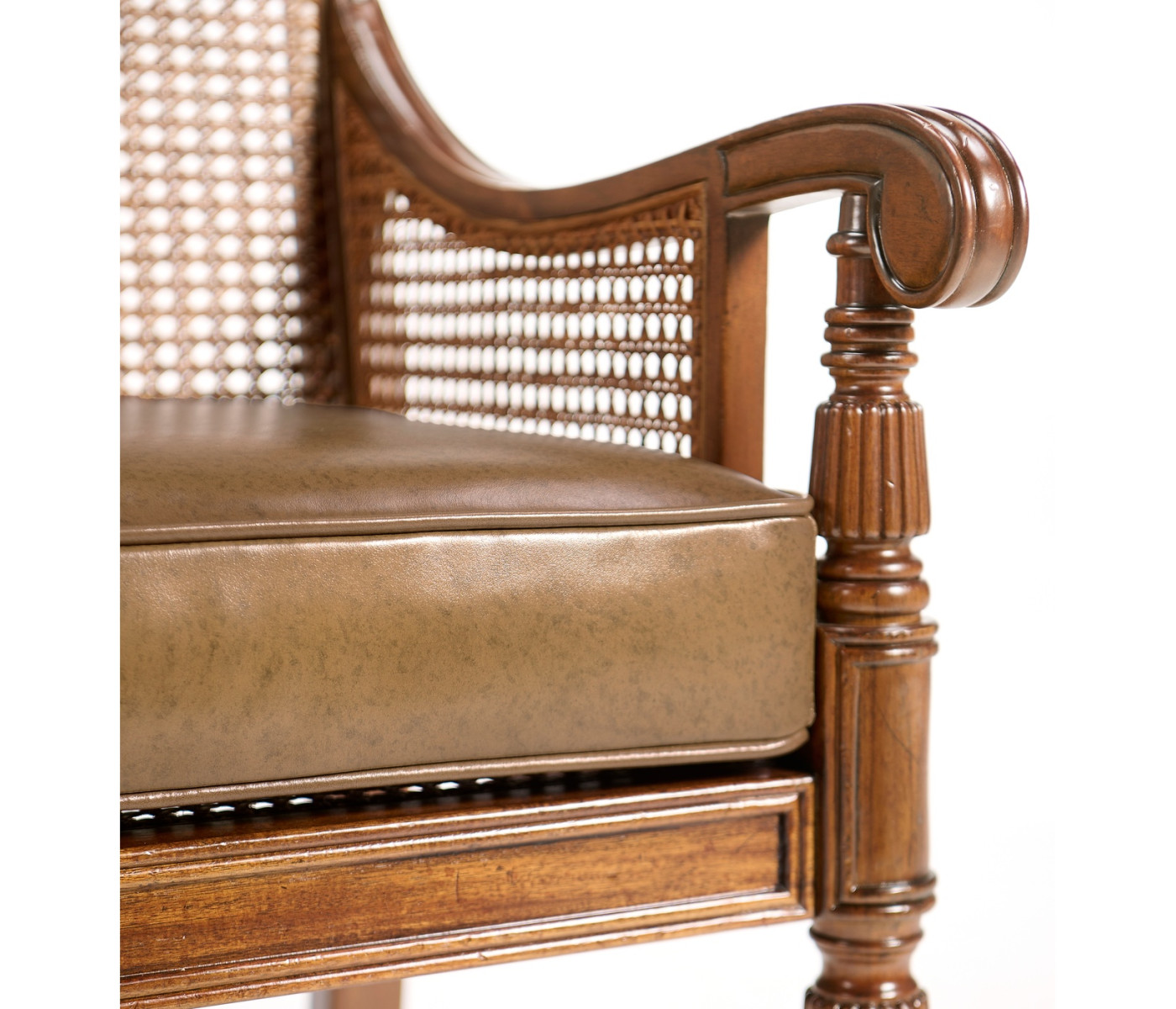 Walnut Caned Bergere Chair
