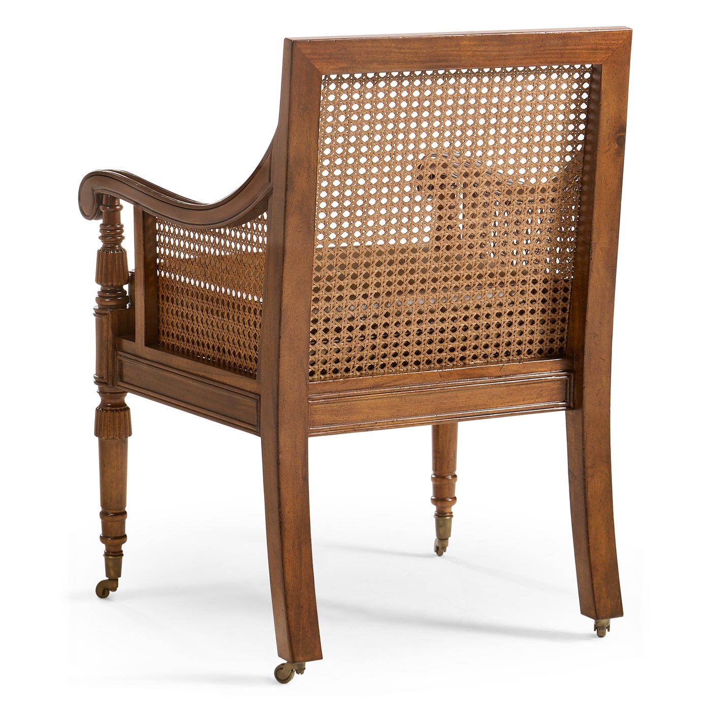 Walnut Caned Bergere Chair
