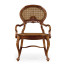 French Style Salon Arm Chair with Caned Back
