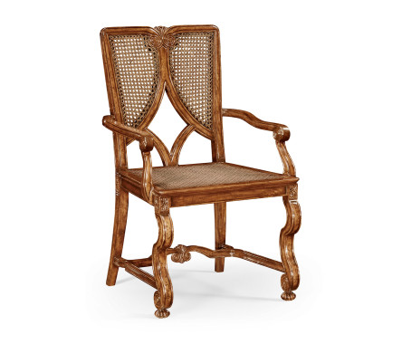Continental chair with panelled caned back (Arm)