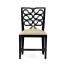 Black Painted Serpentine Open Back Dining Side Chair