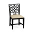 Black Painted Serpentine Open Back Dining Side Chair
