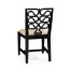 Black Painted Serpentine Open Back Dining Side Chair