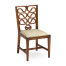 Walnut Serpentine Open Back Dining Side Chair