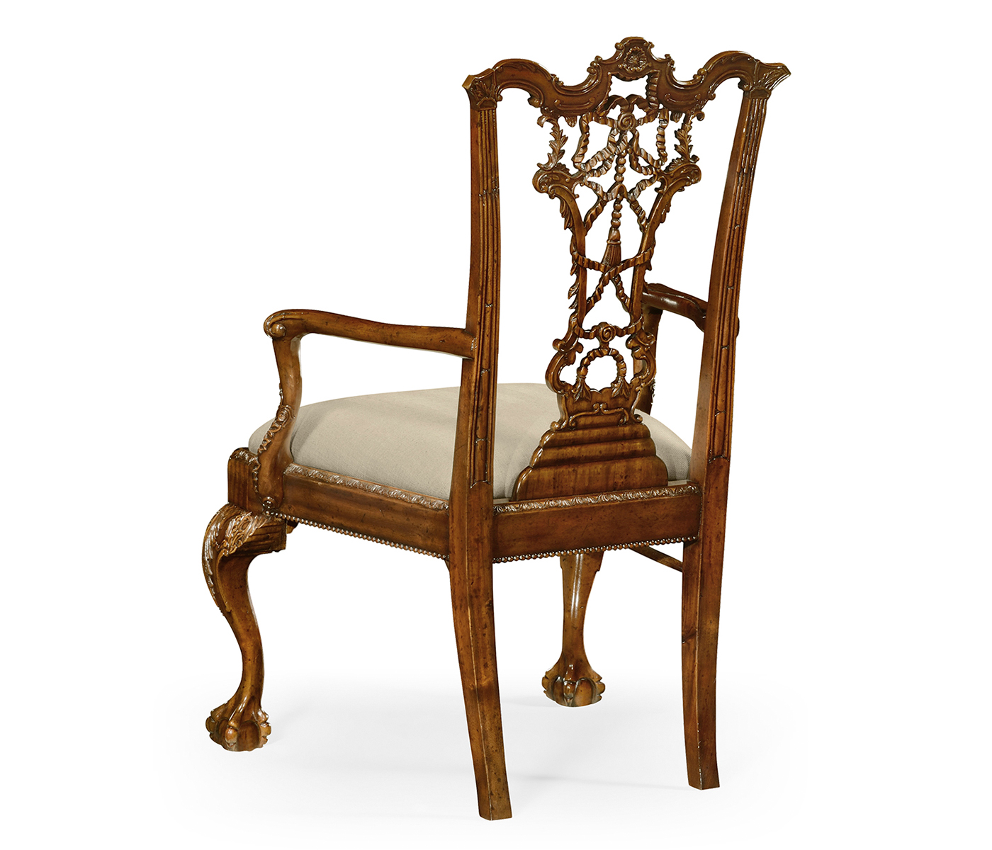 Chippendale Ribbon Back Arm Chair (Mahogany)