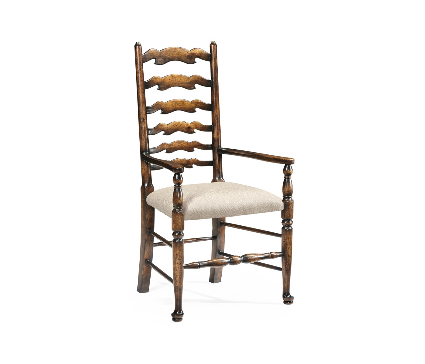 Casual Ladderback Golden Ale Dining Arm Chair