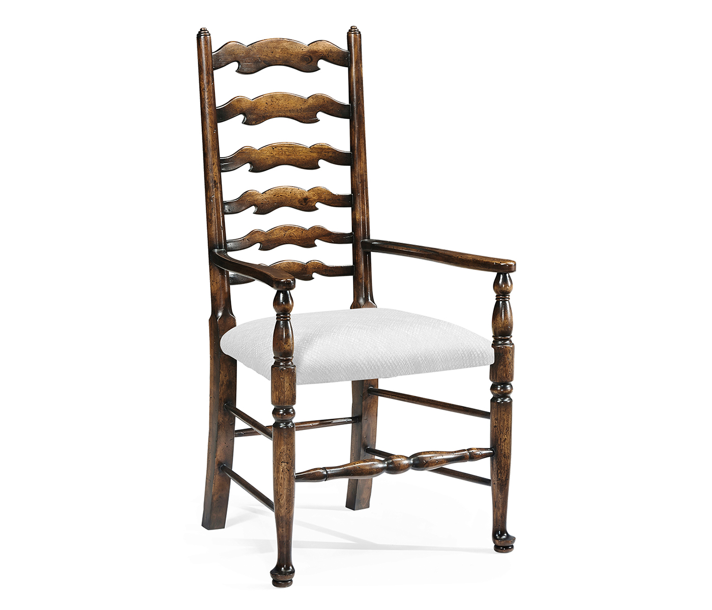 Casual Ladderback Golden Ale Dining Arm Chair