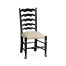Traditional Ladderback Black Painted Dining Side Chair