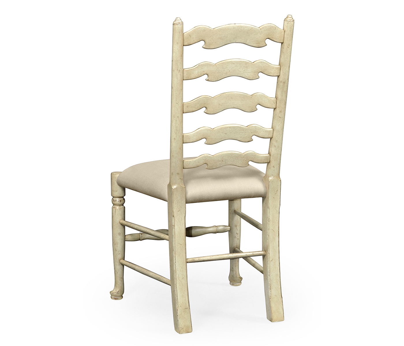 Traditional Ladderback Grey Painted Dining Side Chair