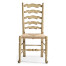 Traditional Ladderback Grey Painted Dining Side Chair