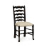 Traditional Ladderback Honey Black Dining Side Chair