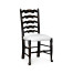 Traditional Ladderback Honey Black Dining Side Chair