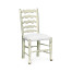 Traditional Ladderback White Painted Dining Side Chair