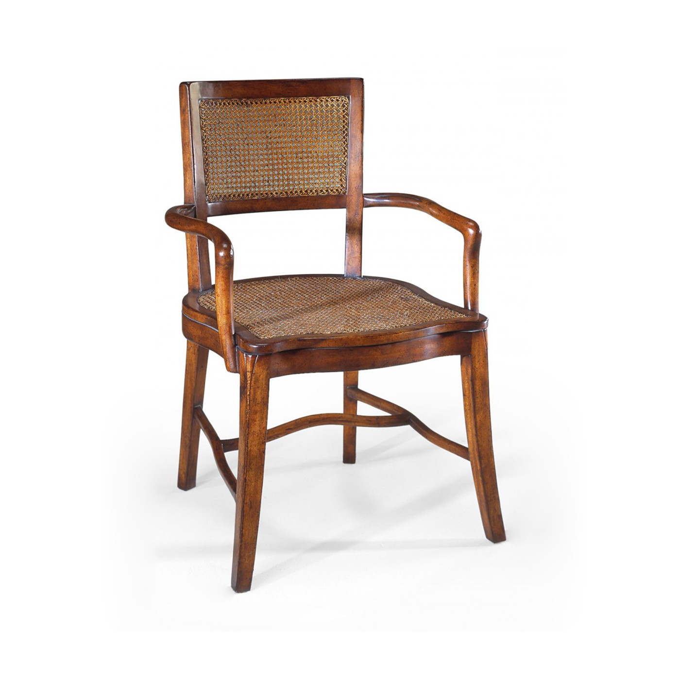 Caned walnut Arm chair
