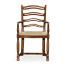 Ladder Back Walnut Chair with Pierced Slats (Arm)