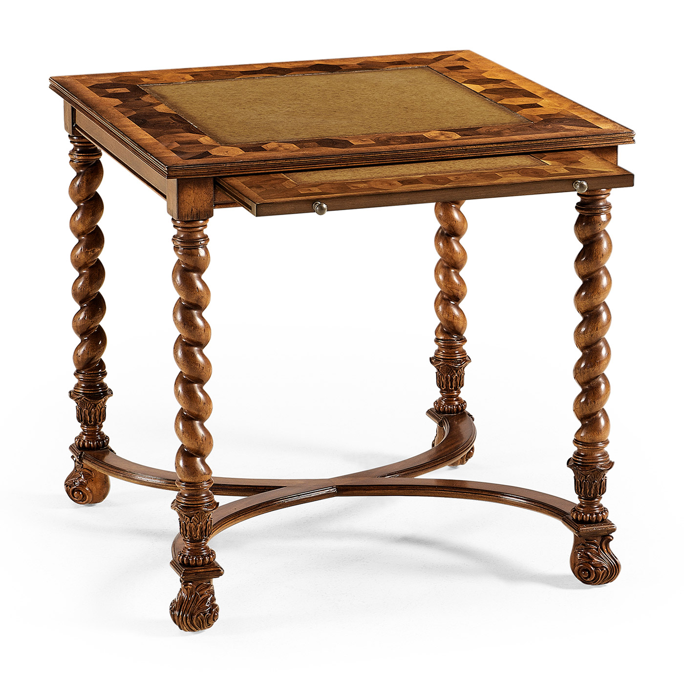 Oyster side table with slide