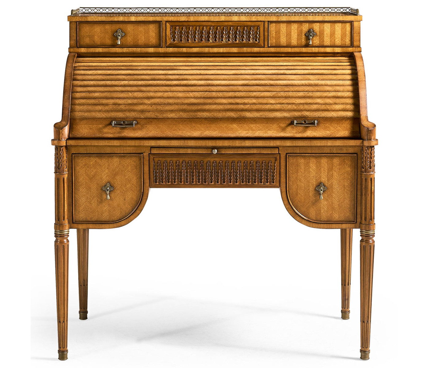 Satinwood Roll Top Desk