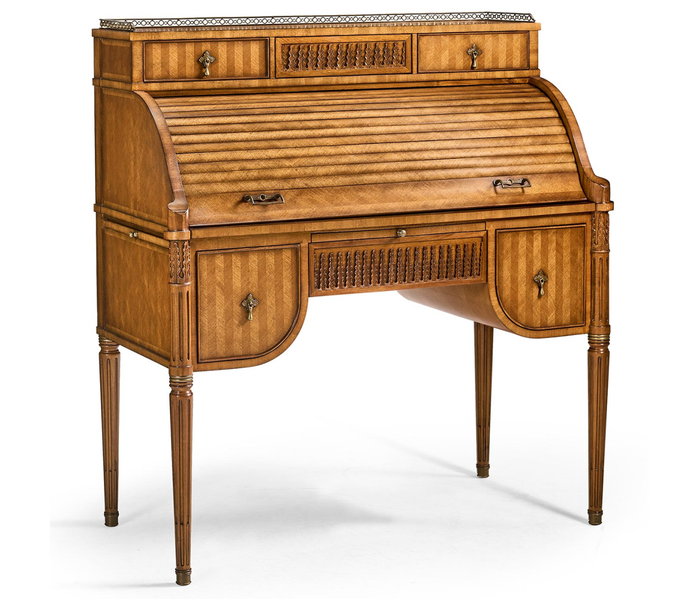 Satinwood Roll Top Desk